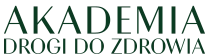 Napis "AKADEMIA DROGI DO ZDROWIA", symbolizujący edukację zdrowotną, w zielonym kolorze.